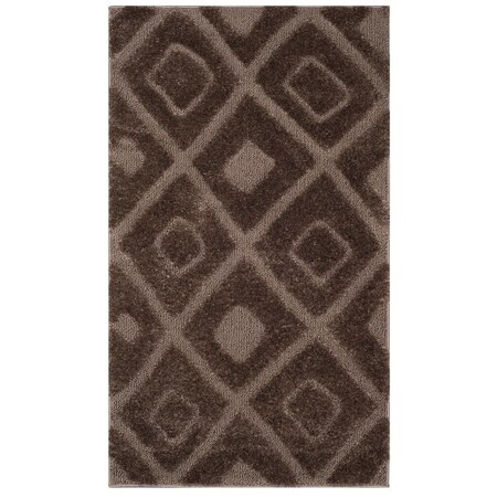 Safavieh 3 x 5 ft. Olympia Shag Power Loomed Small Rectangle Area RugMushroom OSG319C-3